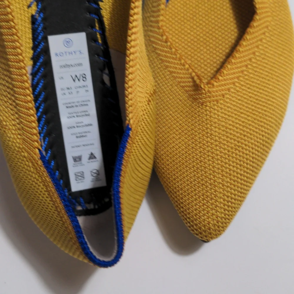 ROTHY'S THE POINT MARIGOLD WOMEN'S FLAT SHOE - Picture 12 of 15